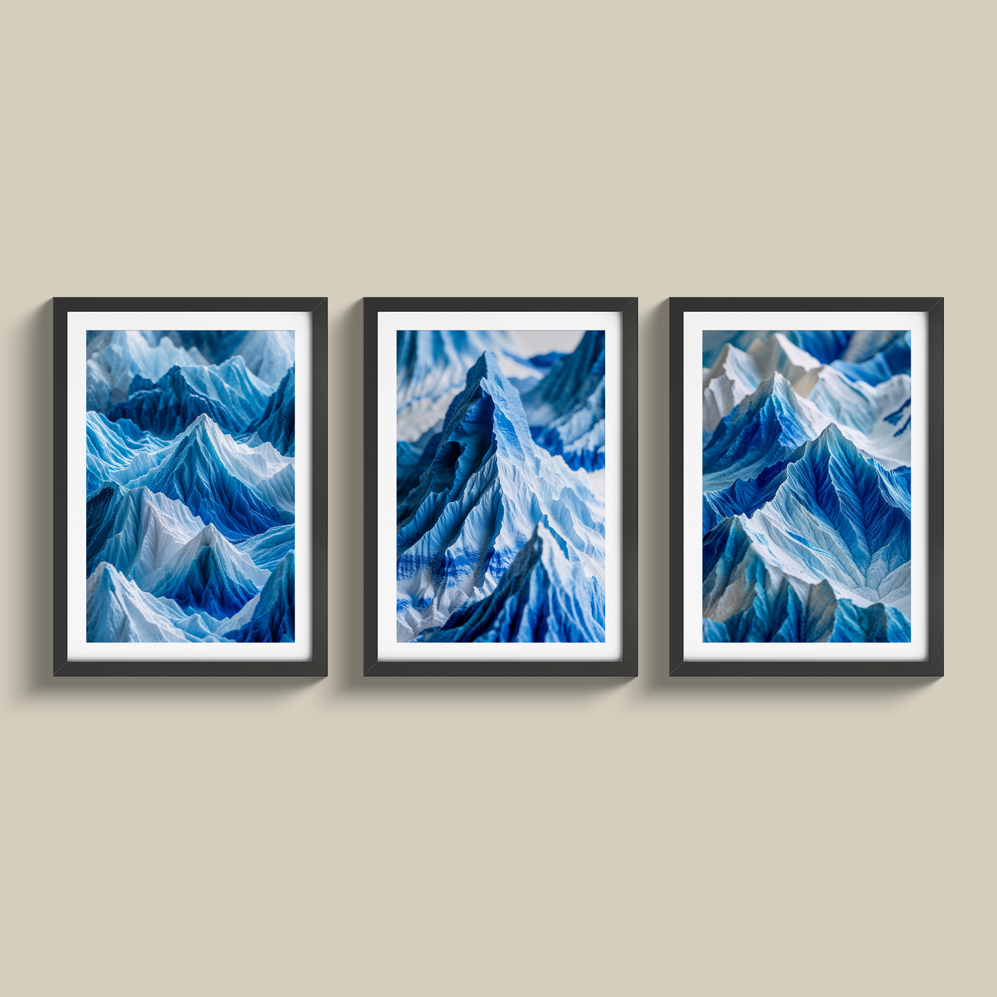 Gorgeous set of three abstract mountains